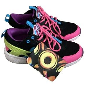 HEELYS Force HE100881 Black Pink Neon Multi Color Shoes Youth 6/ Women's 7 *READ